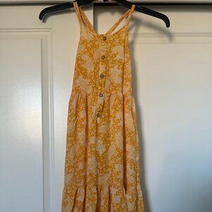 Art Class Yellow Spaghetti Strap Maxi Long Dress Size Medium 7/8